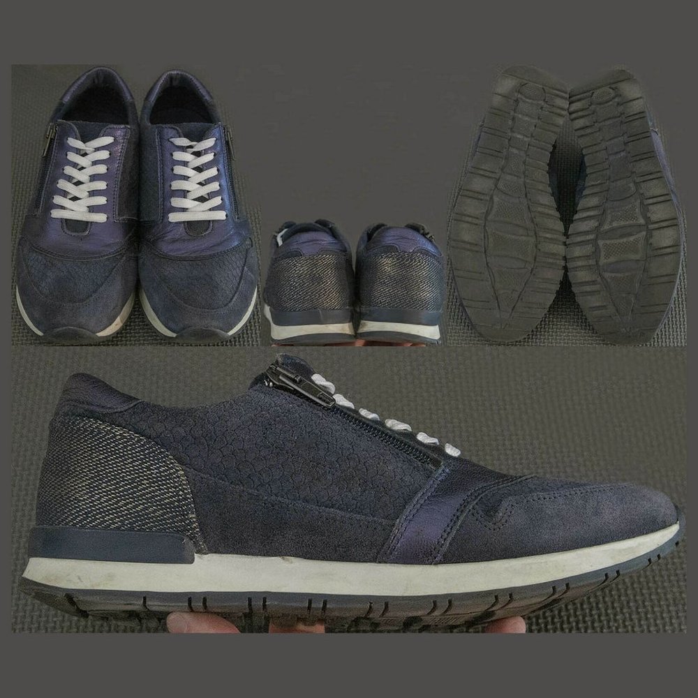 Umberto Raffini Janice Lace-Ups Women’s Textile Sz US 8 EUR 39, Color: Blue